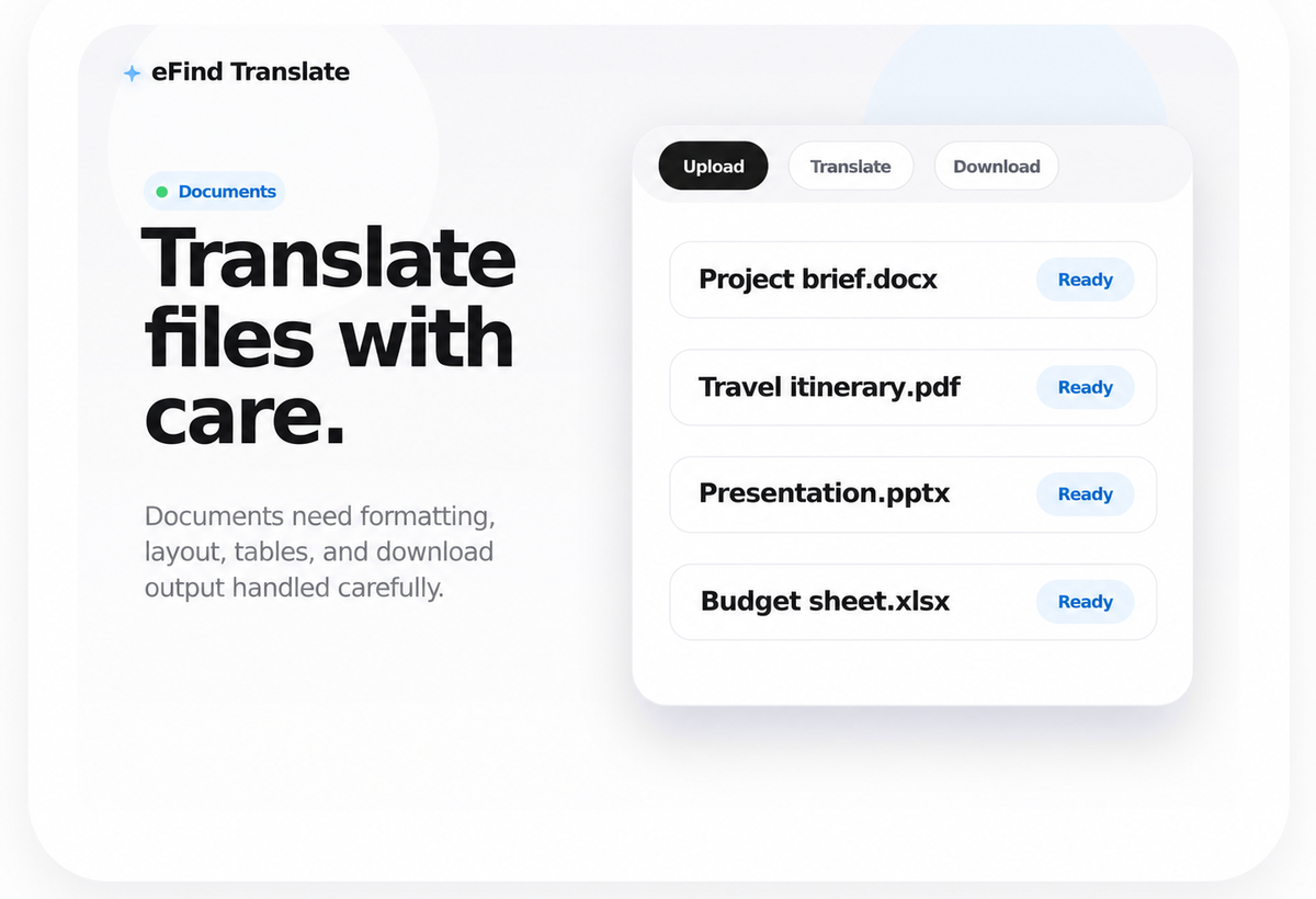 Translate files with clarity and care.