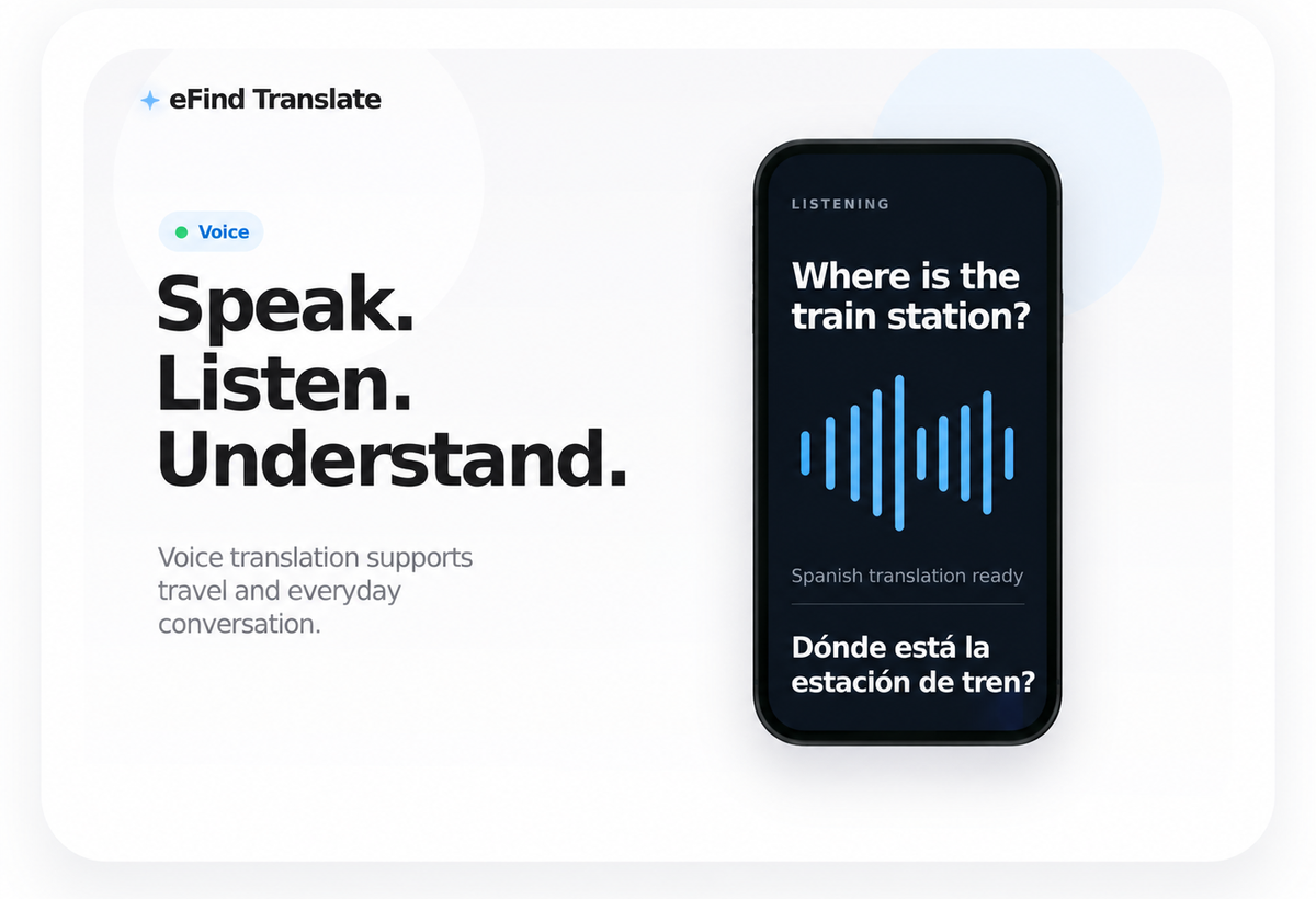 Speak, listen, and move between languages.
